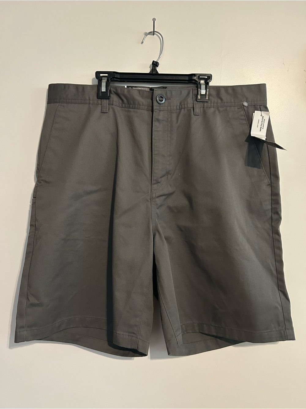 Volcom Men's Charcoal Flat Front Shorts